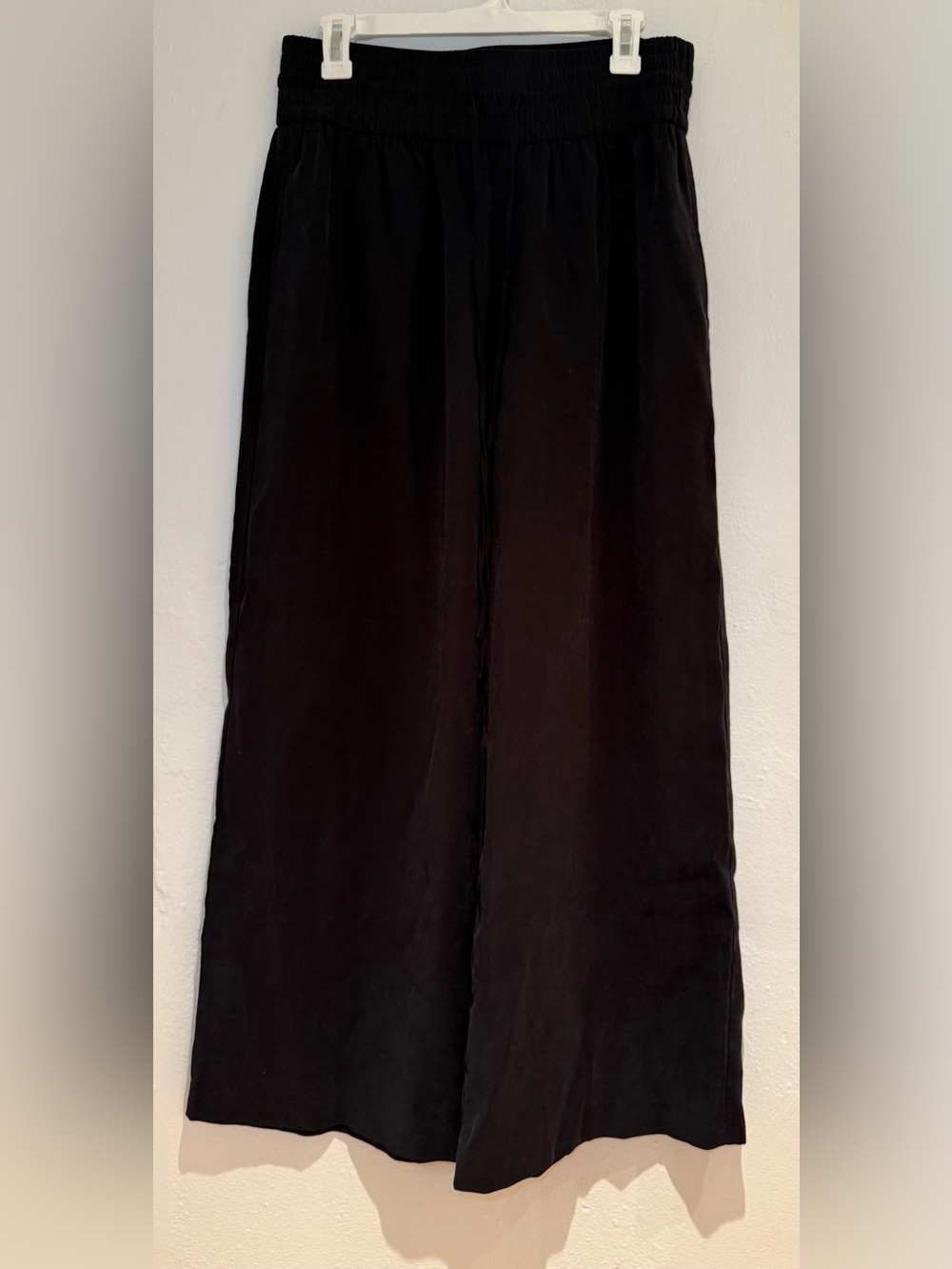 Open Edit Wide Leg Elastic Waist Black Pants Size L
